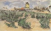 Vincent Van Gogh The Mill of Alphonse Daudet at Fontevieille (nn04) painting